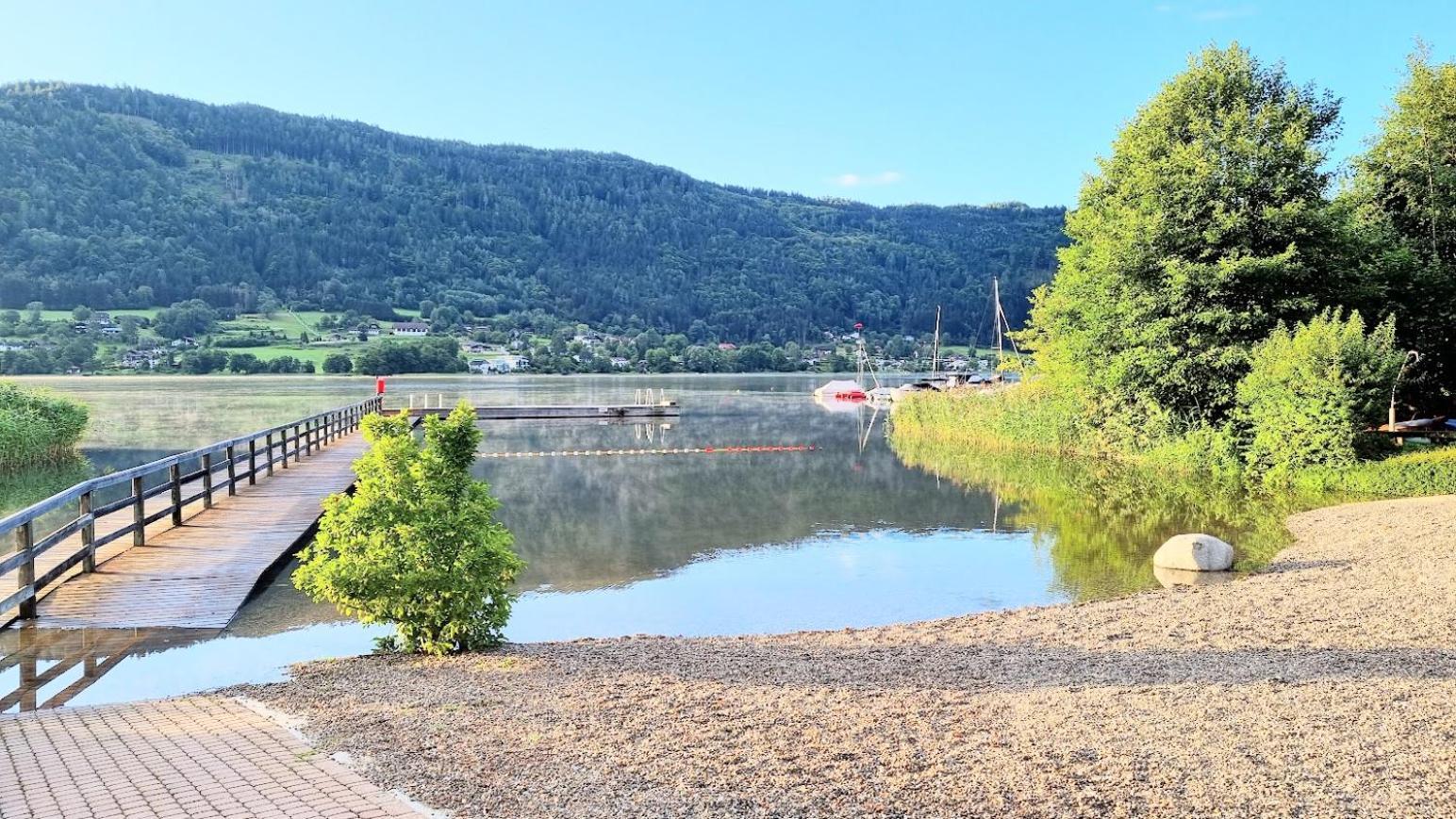 Kaernten Ossiacher See Apartment Zwei Zimmer Ferienwohnung Direkter Seezugang Strand Beheizte Schwimmhalle Bodensdorf Zewnętrze zdjęcie